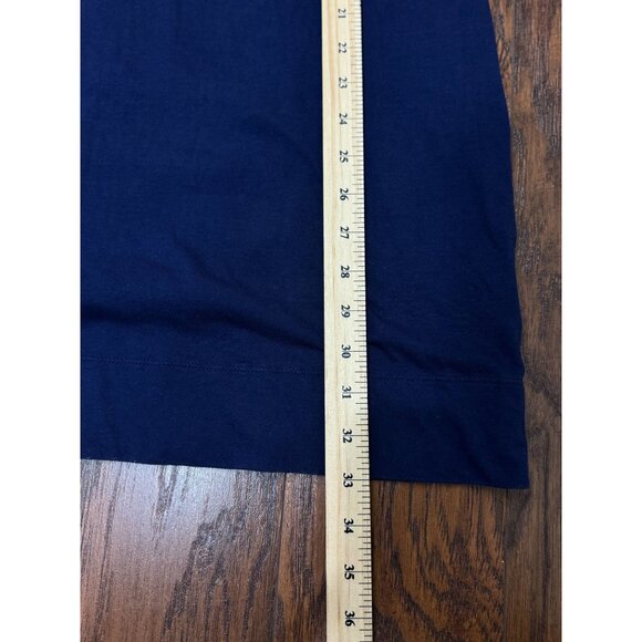 Lilly Pulitzer M Blue V-Neck Knee-Length Dress Back Keyhole 100% Pima Cotton - Picture 8 of 9